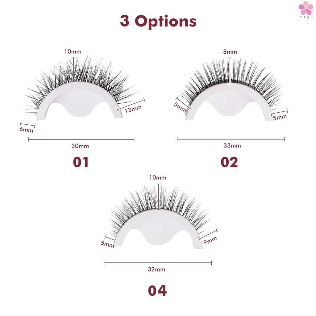 [Hàng mới về] Cặp lông mi giả 3D dài cong tự dính kèm hộp đựng tiện lợi  | BigBuy360 - bigbuy360.vn