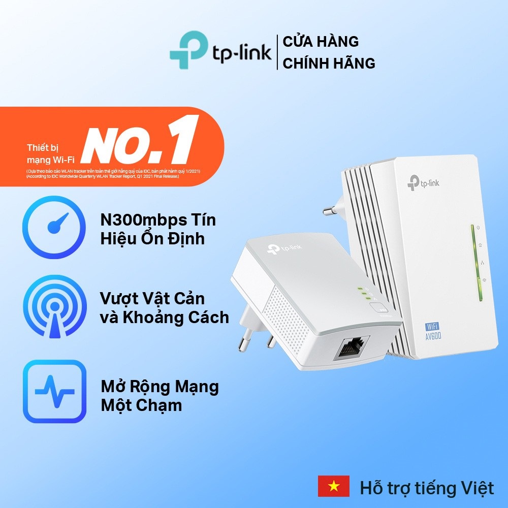 Bộ Mở Rộng Internet Qua Đường Dây Điện TP-Link TL-WPA4220 KIT Chuẩn N 300Mbps AV600