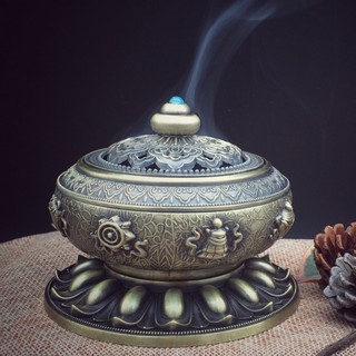 Đỉnh trầm hương-Lư xông trầm hợp kim mạ đồng