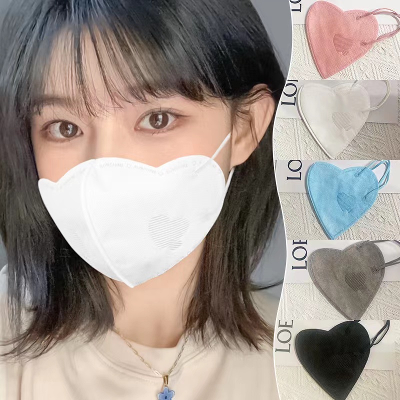 Bộ 10 khẩu trang ANNIES 3D dùng một lần màu đen trắng xám đào xanh dương hoa hồng vàng chất lượng tuyệt vời
