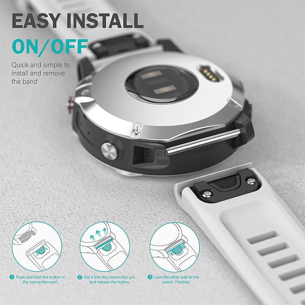 Dây Đeo Đồng Hồ Bằng Silicone 20Mm 22mm 26mm Cho Garmin Fenix 7 7S 7X 6 6S 6X 5 5S 5X Pro Plus