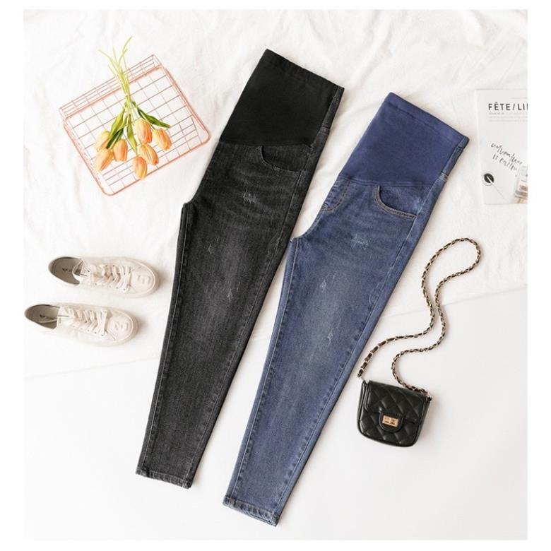 Quần Bò Bầu, Quần Jeans Bầu Hàng Mềm Đẹp Loại 1 Thời Trang Đủ Size- Đủ Màu Cho Mẹ Bầu