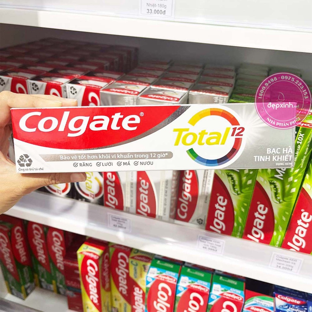 Kem đánh răng Colgate Total Bạc hà tinh khiết 170g