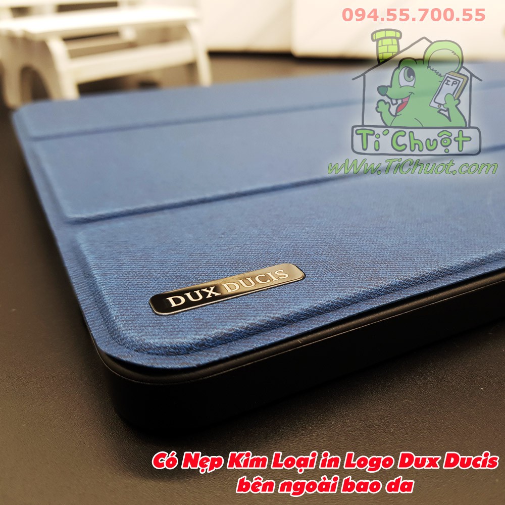 [Chính Hãng DUX DUCIS] Bao da iPad PRO 11&quot; 2018 DOMO Series Khay Dẻo Vải Jean Có Khay Bút