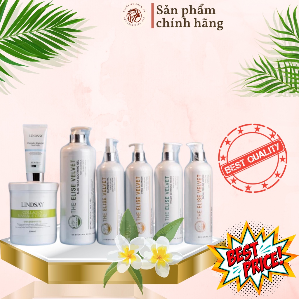 Bộ chăm sóc da Cơ bản Lindsay Hàn Quốc dành cho Spa, chuẩn chính hãng, tách lẻ