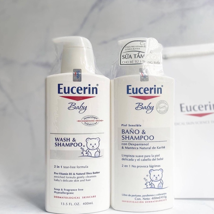 Sữa Tắm Gội Cho Bé EUCERIN Baby Wash And Shampoo 400ml