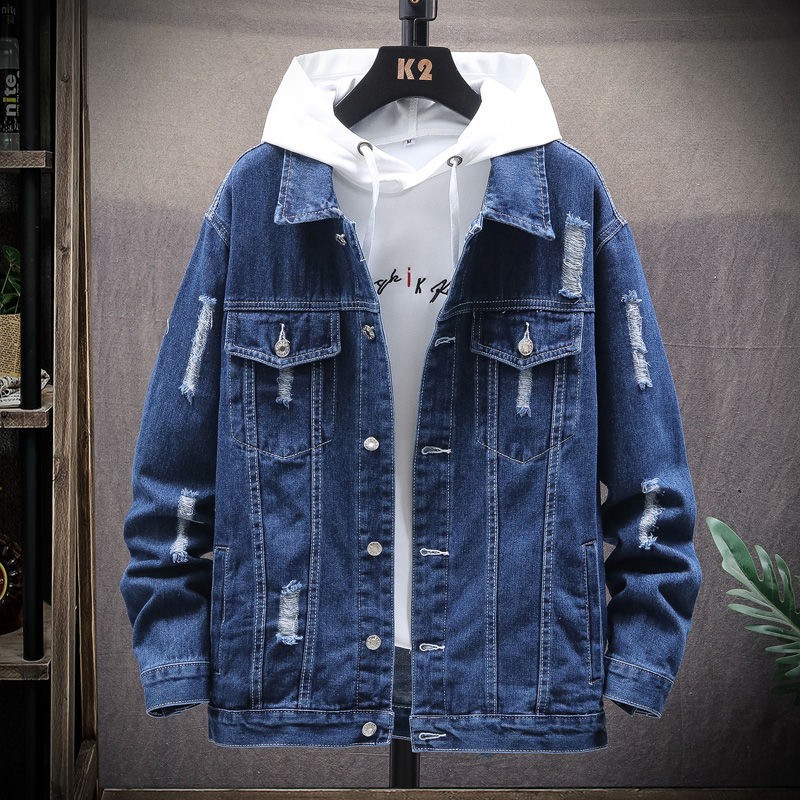 Áo Khoác Bò Nam Thiết Kế Đơn Giản Trẻ Trung Thời Trang Quảng Châu