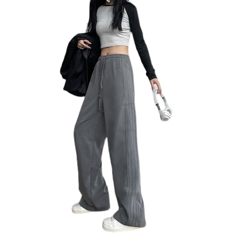 Quần ống rộng màu sắc đơn giản thời trang Hàn Quốc năng động