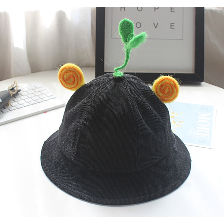 Mũ bucket mầm cây tai xoắn - Mũ Maruko rộng vành Người lớn Trẻ em