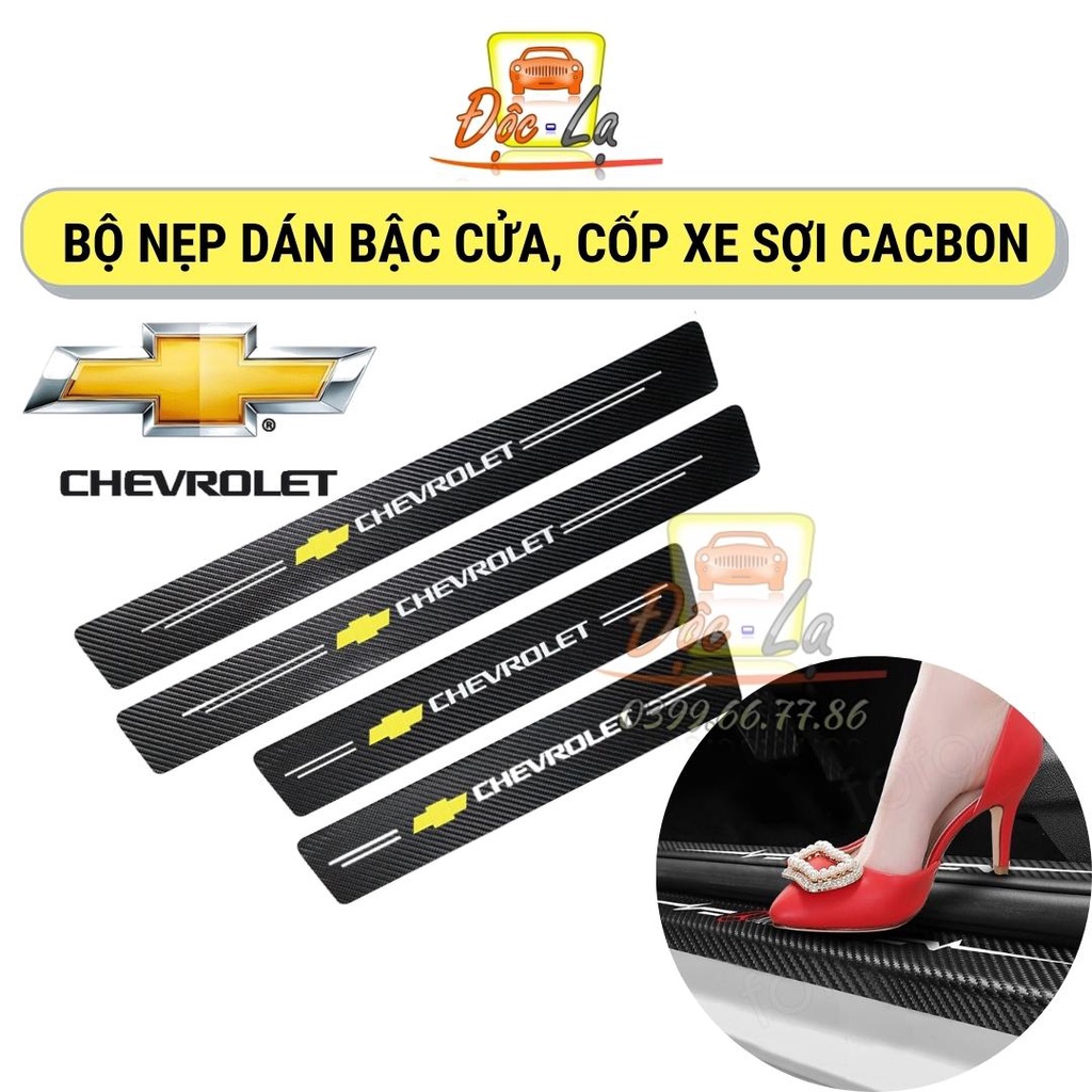 CHEVROLET - Nẹp Dán Logo CHEVROLET Chống Trầy Xước Bảo Vệ Bậc Cửa Xe Hơi/ Bảo Vệ Cốp Sau Xe Hơi Bền Đẹp