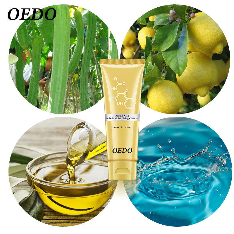 OEDO Facial Care Set：Facial Cleanser + Serum + Aloe Vera Gel + Cream