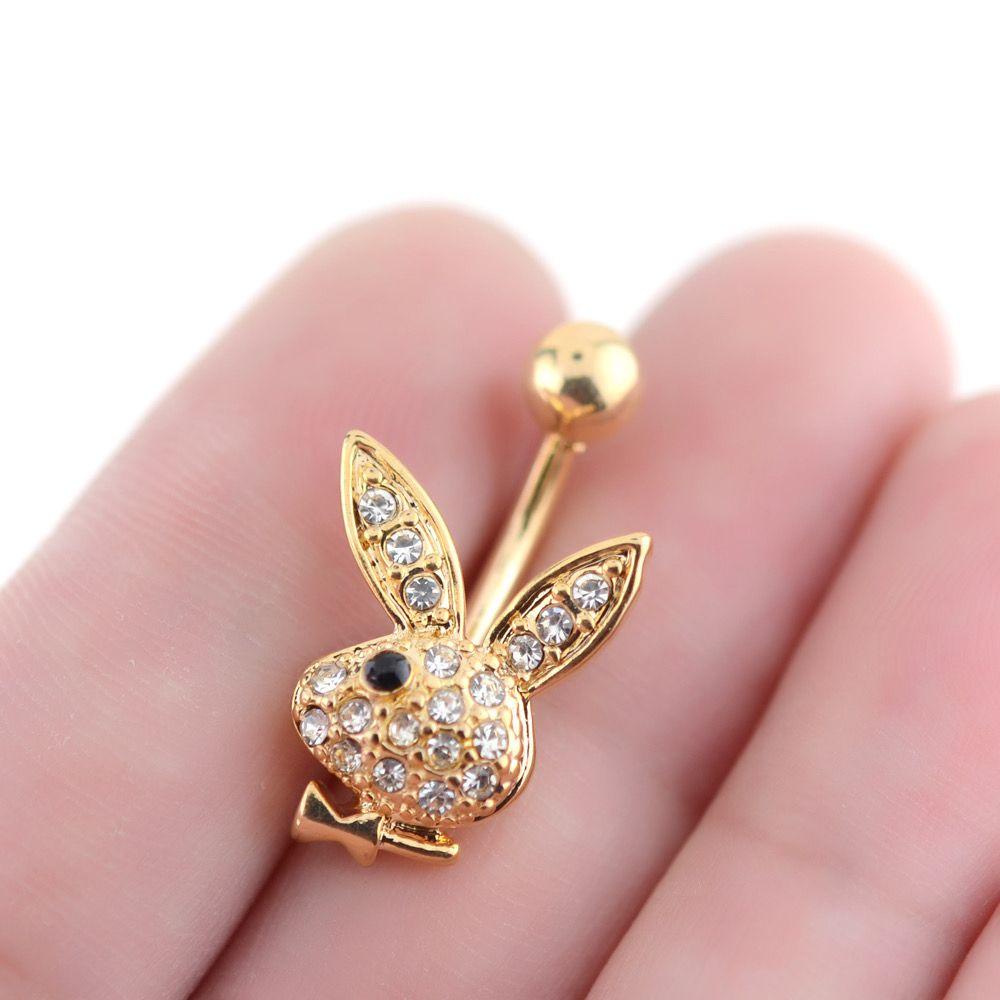 Khuyên Rốn Hình Thỏ Bằng Thép Không Gỉ Thanh Lịch Gợi Cảm Cho Nữ