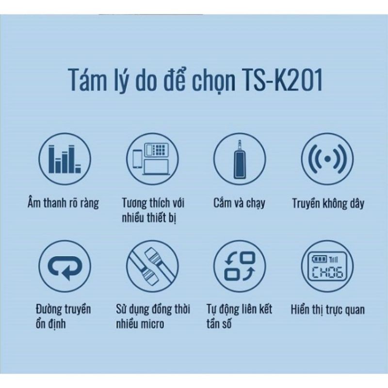 MICRO KHÔNG DÂY CHUYEN NGHIEP TAKSTAR TS-K201