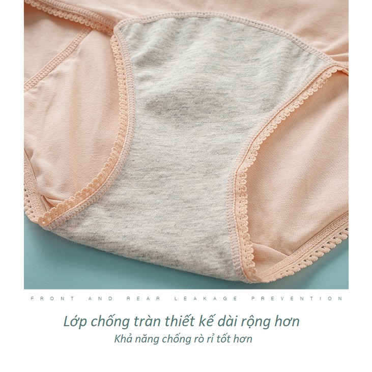 Quần Lót Chống Tràn Nguyệt San Cạp Cao Cotton Mịn Cao Cấp P269