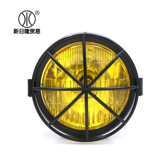 Đèn pha tròn màu đen phong cách cổ điển cho xe mô tô cg125 gn125