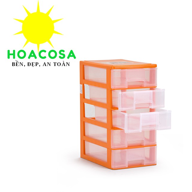 Tủ Nhựa Ngăn Kéo Mini Để Bàn 5 Ngăn Nhựa Hiệp Thành- Nhỏ Xinh, Cứng Cáp, Gọn Nhẹ- Đồ Gia Dụng Hoacosa.