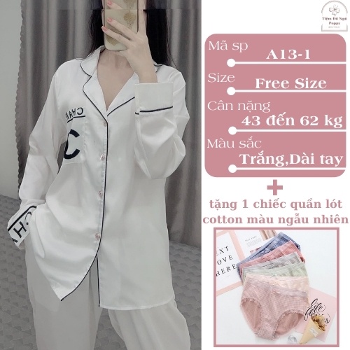 [Qùa tặng dây cột tóc] Đồ ngủ pijama nữ hàn quốc lụa LATIN đẹp,Bộ mặc nhà nữ cao cấp đồ Bộ nữ quần dài POPPY-A14GC