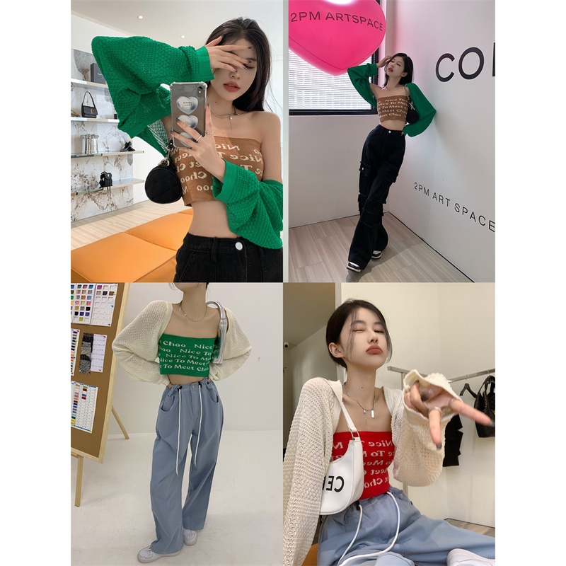 Áo Khoác cardigan Dệt Kim Mỏng Tay Dài Phong Cách Hàn Quốc Cho Nữ