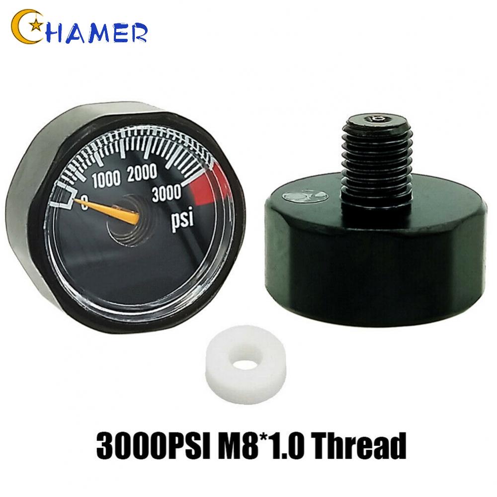 CHAMER- ~Pressure Gauge 3000 psi M8*1.0 Micro Mini Manometer for Paintball PCP HPA Tank【CHAMER-Home】