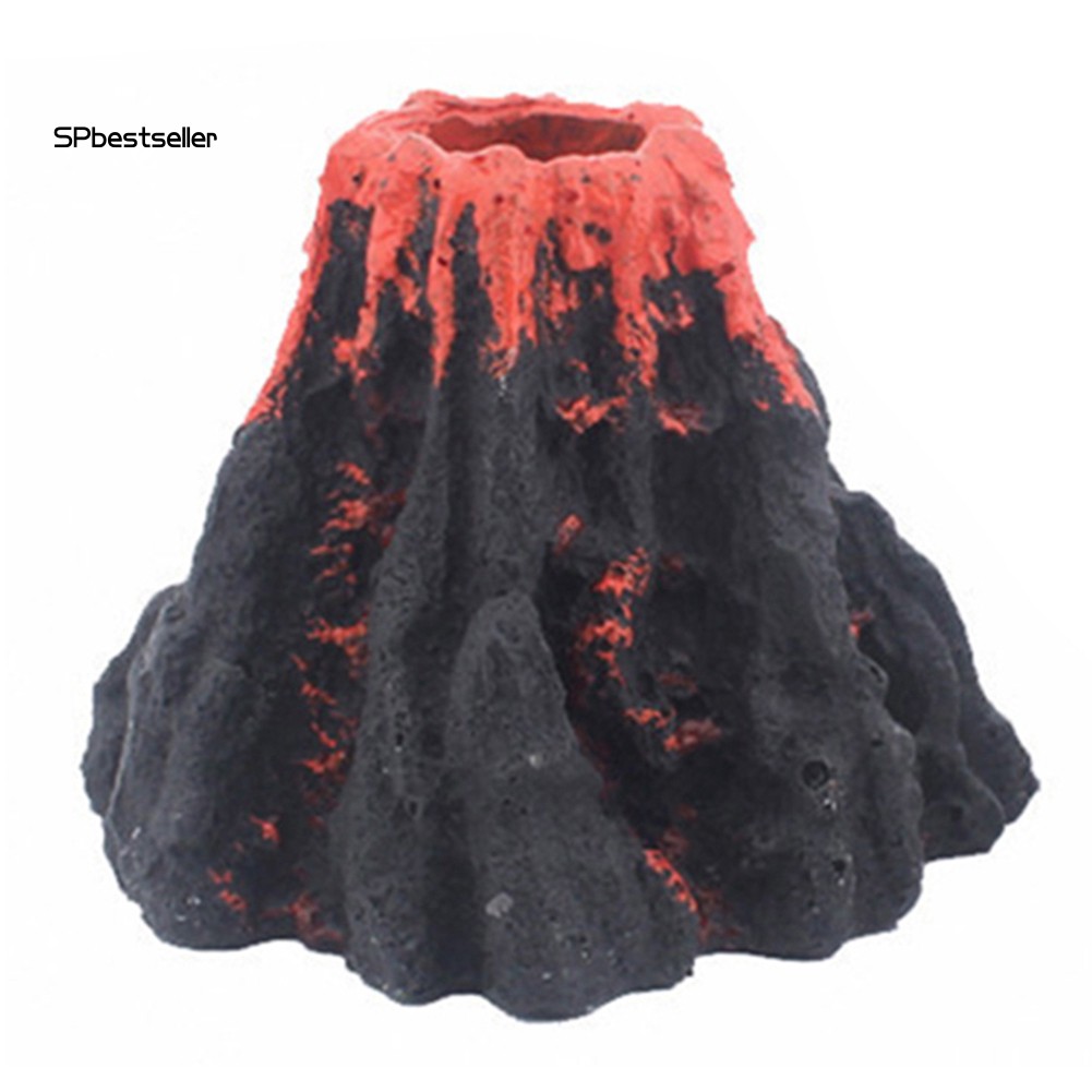 Mô hình núi lửa sủi bọt khí dùng cho trang trí bể cá cảnh độc đáo