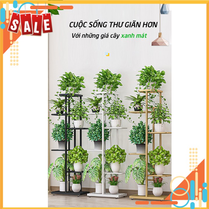 Kệ Để Cây Cảnh,Giá Để Chậu Hoa Vật Liệu Thép Cao Cấp 4 Tầng Trang Trí Nhà Cửa Sang Trọng,Lịch Sự