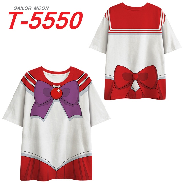 Sailor MOON Áo Thun Nữ Ngắn Tay In Hình Thủy Thủ Mặt Trăng