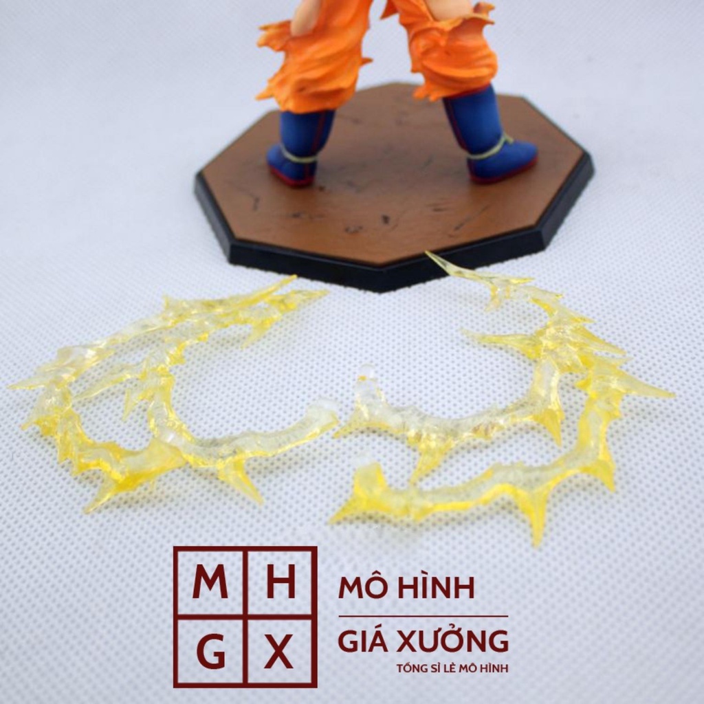 Mô hình Dragon Ball SonGoku super saiyan siêu đẹp kèm hiệu ứng effect cao 17cm - figure mô hình 7 viên ngọc rông