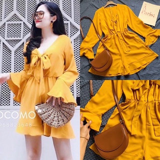 JUMPSUIT TAY LOE NƠ NGỰC (KÈM VIDEO HÌNH THẬT)