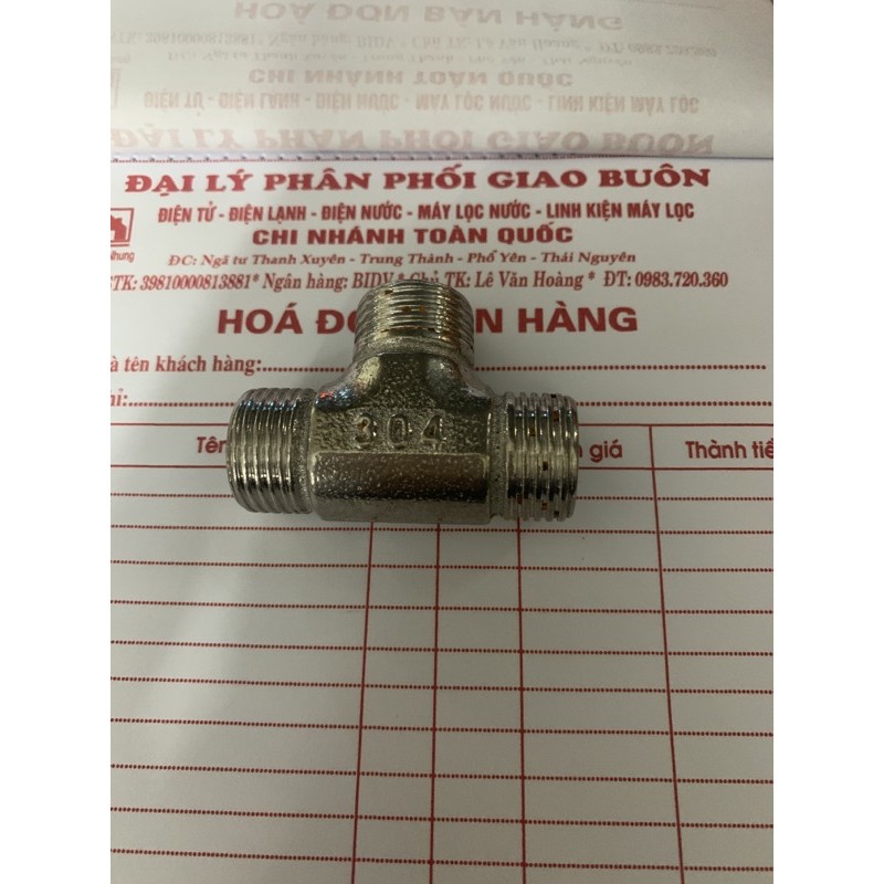 T ren inox 3 đầu ren 15