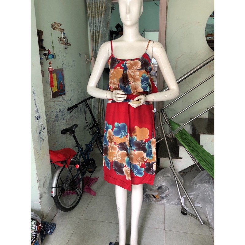 (45-55ky)Đầm lanh maxi dạng bèo dài 9 tấc | BigBuy360 - bigbuy360.vn