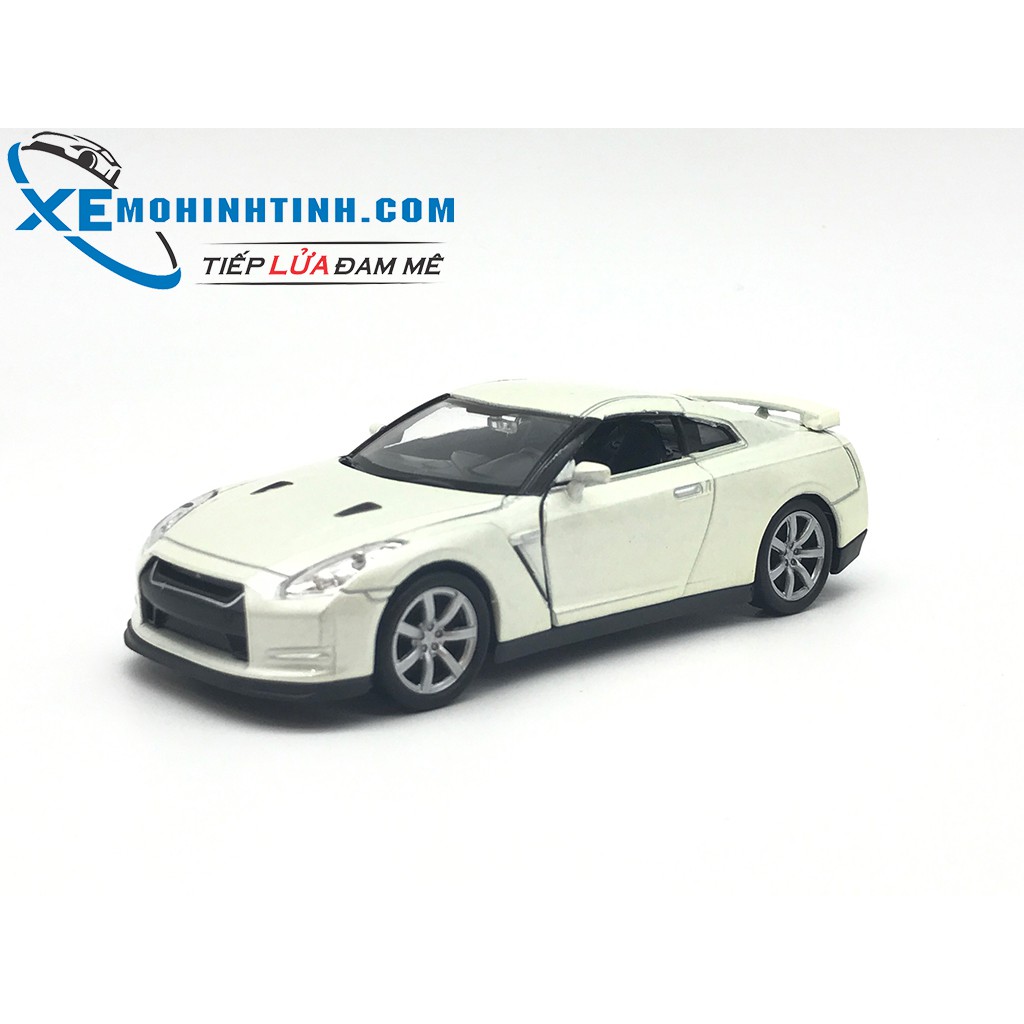 Xe mô hình NISSAN GT-R hãng sản xuất WELLY tỉ lệ 1:36 (Trắng )