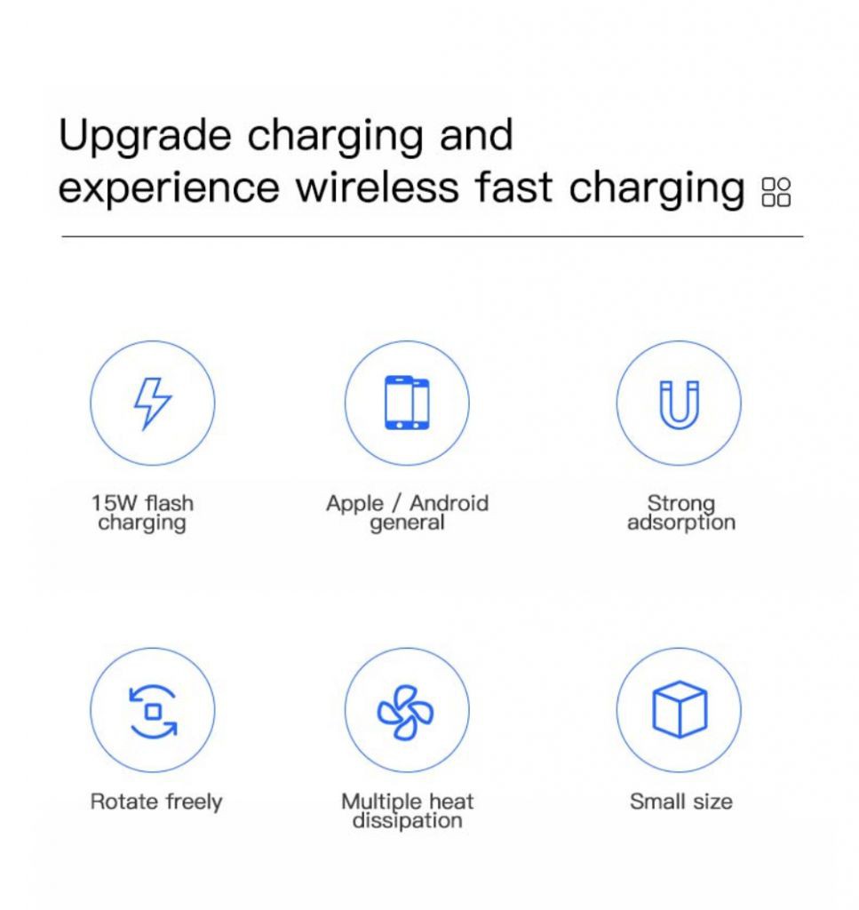 Đế Sạc Nam Châm Không Dây 15w Cho Iphone12 Mini / 12 / 12 Pro / 12 Pro Max
