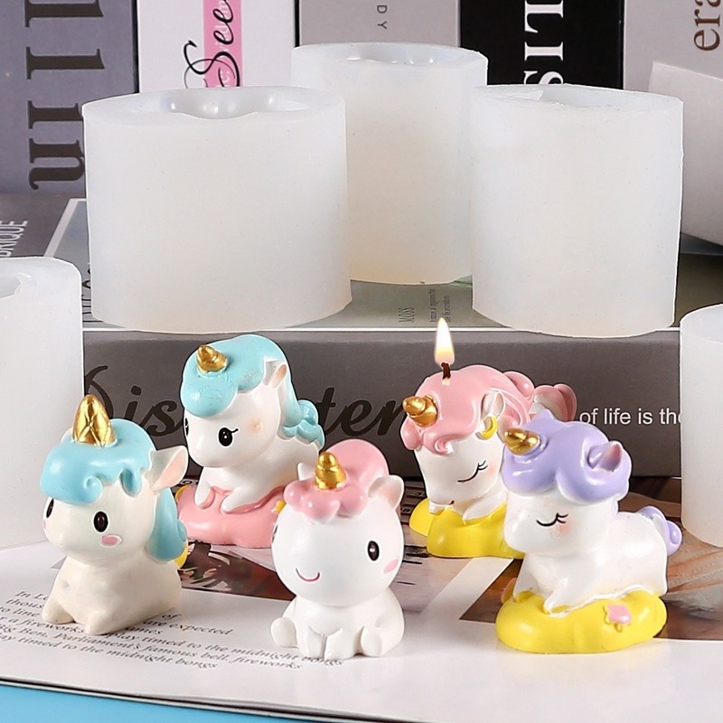 Khuôn Làm Bánh Chất Liệu Silicone Hình Kỳ Lân Dễ Thương