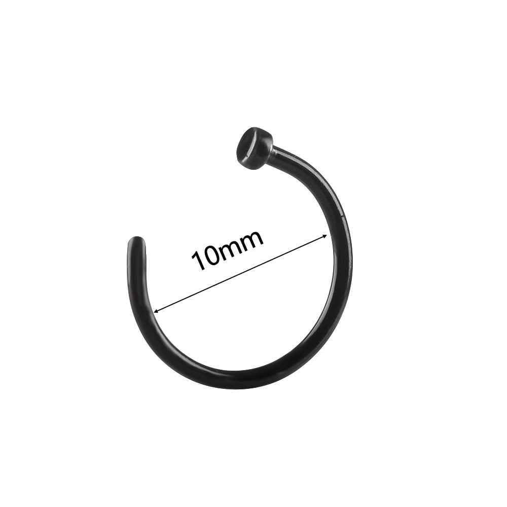 Bộ 5 Khuyên Kẹp Mũi Bằng Thép Không Gỉ Nhiều Màu Sắc Thời Trang