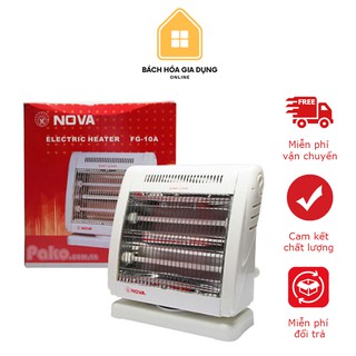 Quạt sưởi Nova - Quạt sưởi ấm Nova loại 2 bóng, 3 bóng, sử dụng bóng Halogen không gây khô da, có lưới bảo vệ an toàn