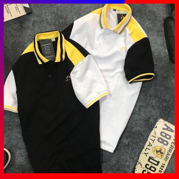 Áo Thun Nam ✴️FREESHIP – HÀNG CHẤT✴️ Cổ Bẻ Tay Ngắn  Phối 3 Màu In Logo, Thun Cá Sấu 65/35 4 Chiều Cao Cấp - HM | BigBuy360 - bigbuy360.vn