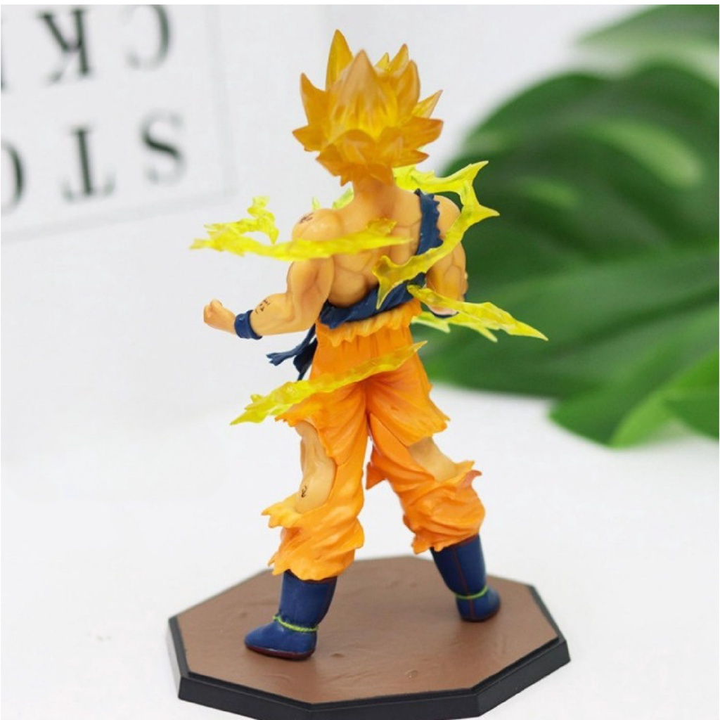 Mô hình Dragon Ball SonGoku sấm sét cực chất cao 17cm, figure mô hình 7 viên ngọc rông decor trang trí siêu đẹp