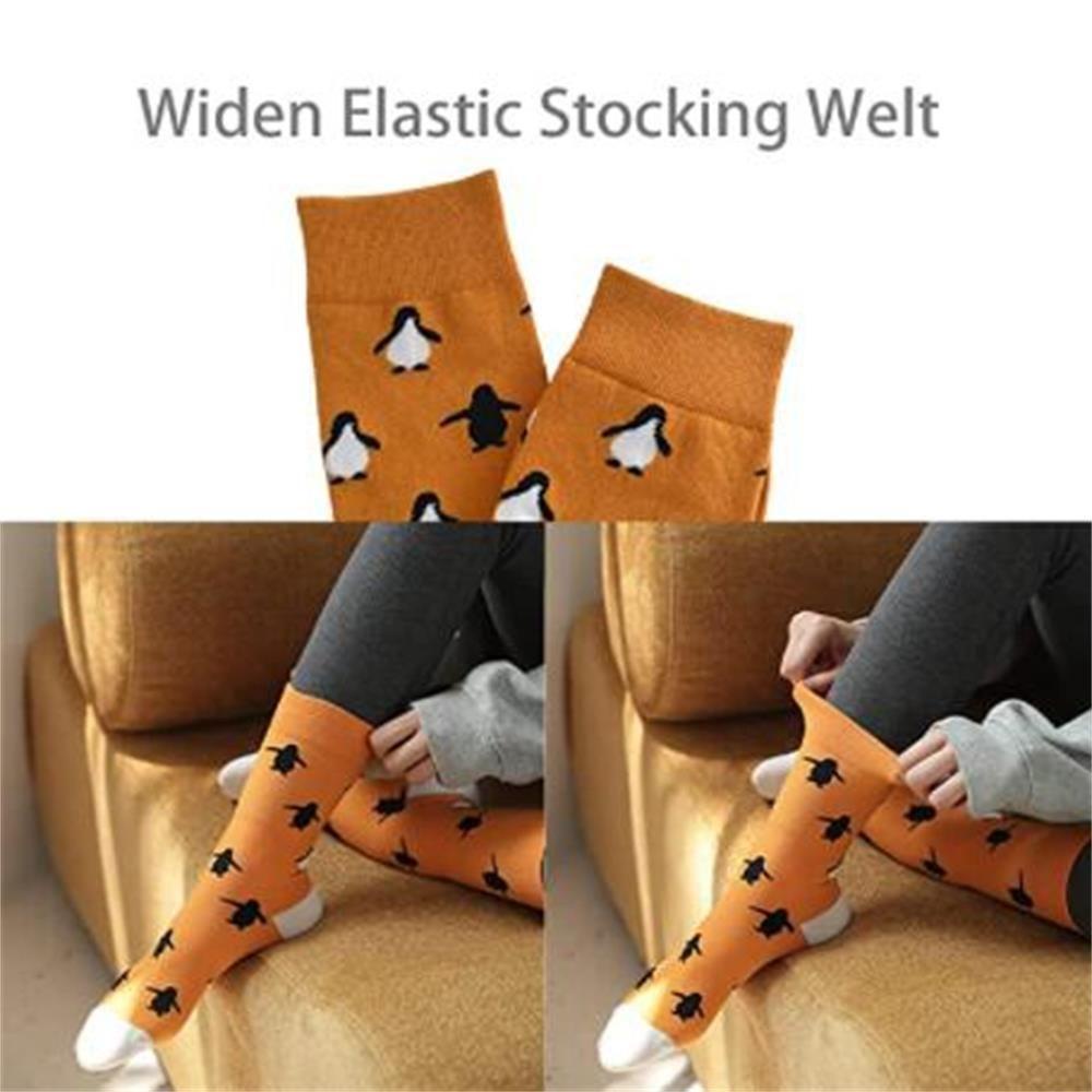 Vớ Cotton Mềm Mại Thoải Mái Họa Tiết Gấu Trúc / Chim Cánh Cụt Thời Trang Thu Đông Cho Tuổi