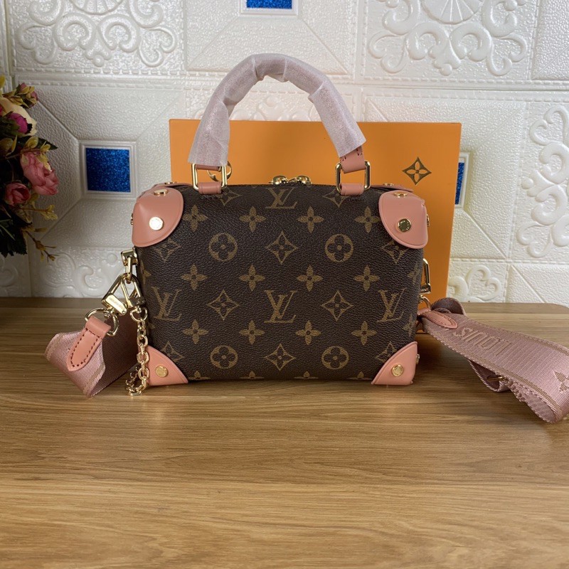 Túi xách LV Louis Vuitton Petite malle màu hồng size 20cm