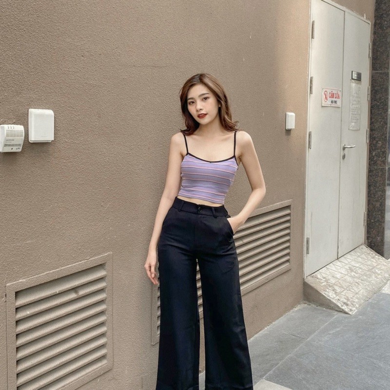 Sibling House - Áo hai dây cổ chữ V ngắn cho nữ Nancy