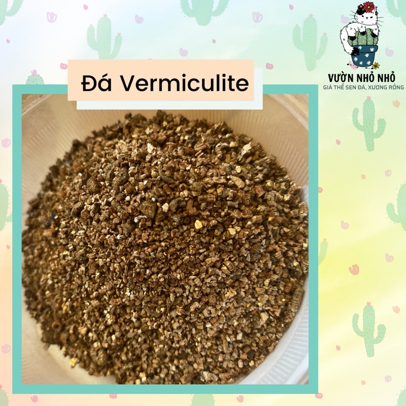 400gr Đá khoáng Vermiculite, Vơ-mi ươm mầm, gieo hạt, trộn giá thể trồng sen đá, xương rồng, lithops, rau, mọi loại cây