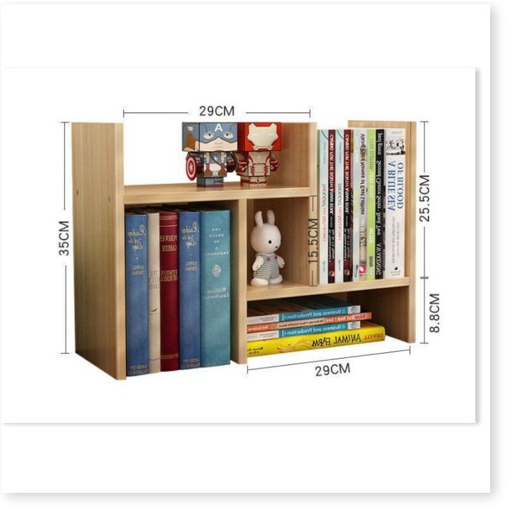 Kệ sách để bàn 5 ngăn 💕SALE💕 Kệ sách mini, Giá đựng đồ bằng gỗ cao cấp tủ tự lắp ráp 9617