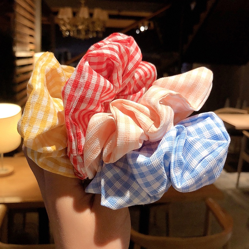 Cột Tóc Vải Scrunchies 6 Màu Cơ Bản Phong Cách Hàn Quốc Mới