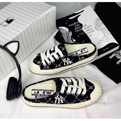 2M sneaker - Giày MLB Playball Mule Mono NY Đen