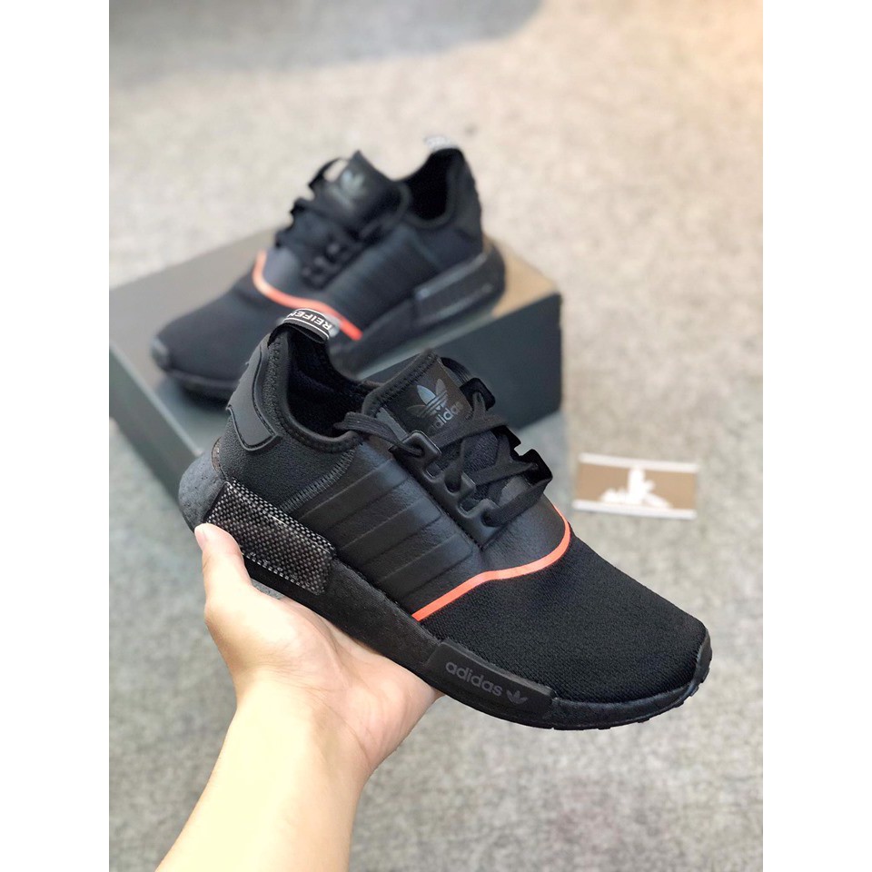 [Chính hãng] Giày ADIDAS NMD R1 CORE BLACK SOLAR RED - FULL BOX