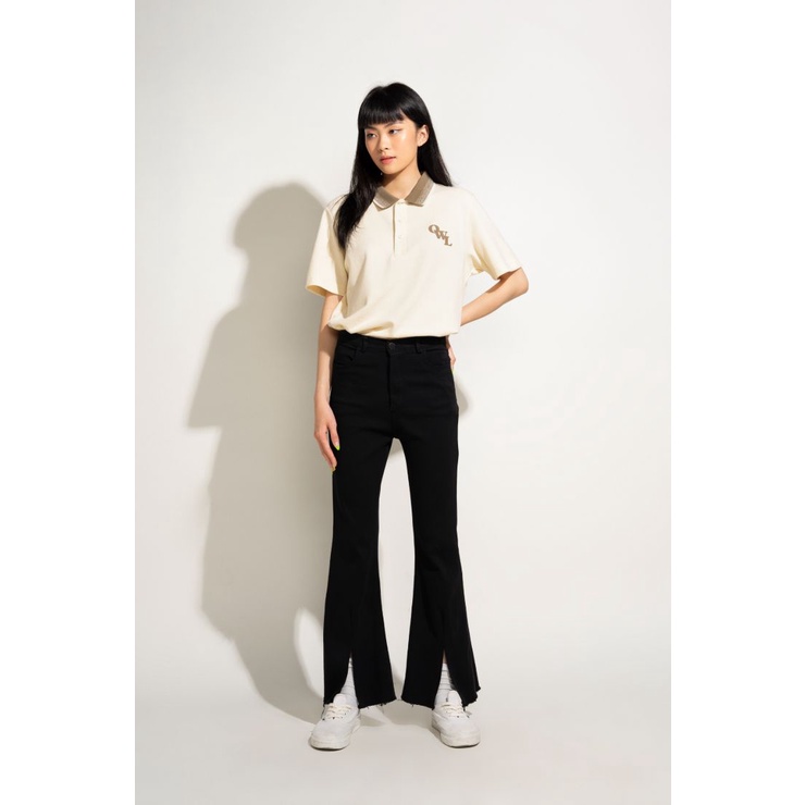 OWL BRAND OMBRE COLLAR POLO - Áó Polo Cổ Dệt   /  Màu Be - OWL151221