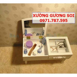 BÀN TRANG ĐIỂM GỖ NGỒI BỆT