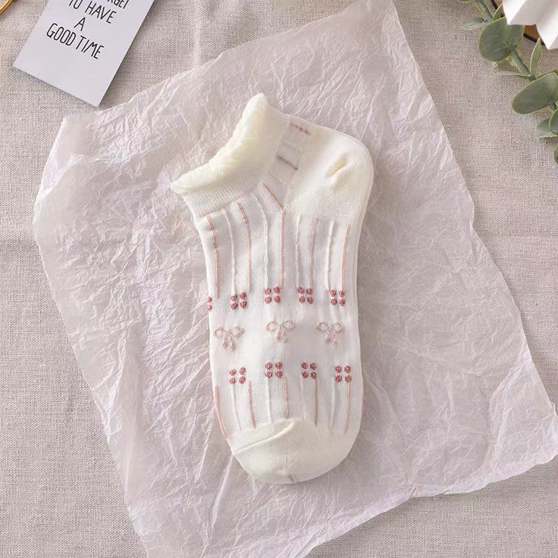 Vớ Cổ Thấp Mỏng Phong Cách Nhật Bản Thời Trang Xuân Hè Cho Nữ