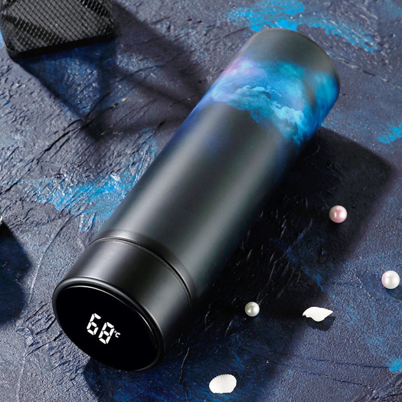 Bình Giữ Nhiệt 500ml Nắp Cảm Ứng Nhiệt Độ Inox 304 Cao cấp Q038B_ Không Tỏa Nhiệt Ra Vỏ Bình