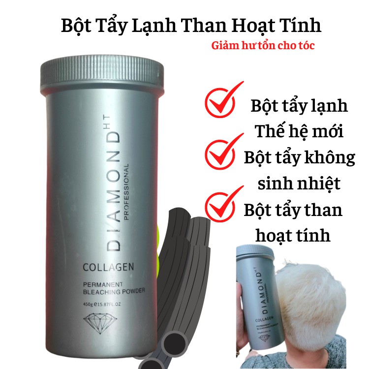 Bột Tẩy Tóc Diamond Tẩy Lạnh Không Làm Nóng Rát 450g